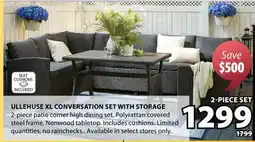 JYSK ULLEHUSE XL CONVERSATION SET WITH STORAGE offer