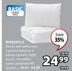JYSK MARSEILLE Duvet and pillow offer
