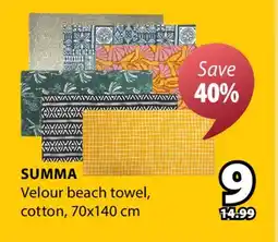 JYSK SUMMA Velour beach towel, cotton offer