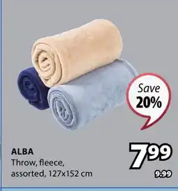 JYSK ALBA Throw, fleece offer