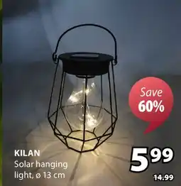 JYSK KILAN Solar hanging light offer