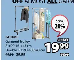 JYSK GUDME Garment trolley offer
