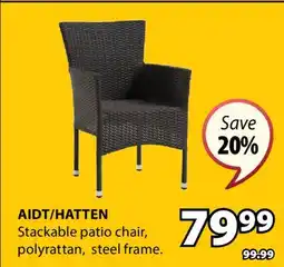JYSK AIDT, HATTEN Stackable patio chair offer