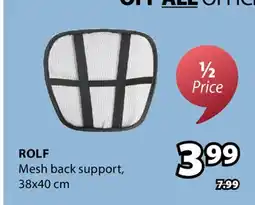JYSK ROLF Mesh back support offer