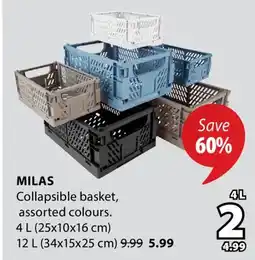 JYSK MILAS Collapsible basket offer