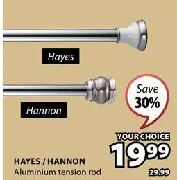 JYSK HAYES / HANNON Aluminium tension rod offer