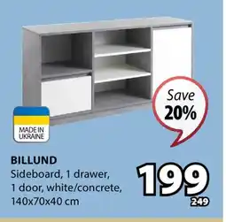 JYSK BILLUND Sideboard, 1 drawer offer