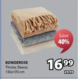 JYSK BONDEROSE Throw, fleece offer
