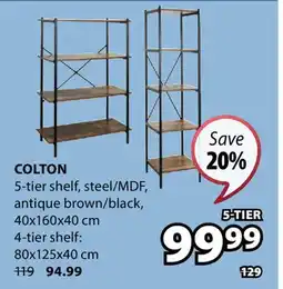 JYSK COLTON 5-tier shelf offer