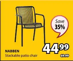 JYSK NABBEN Stackable patio chair offer