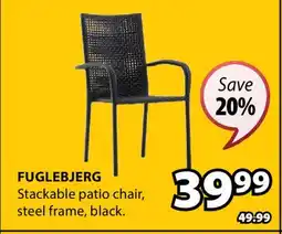 JYSK FUGLEBJERG Stackable patio chair offer