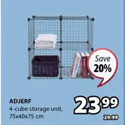 JYSK ADJERF 4-cube storage unit offer