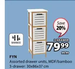 JYSK FYN Assorted drawer units, MDF/bamboo offer