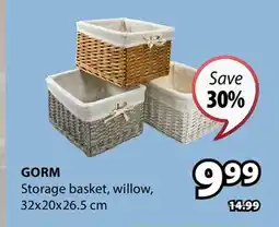 JYSK GORM Storage basket, willow offer
