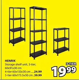 JYSK HENRIK Storage shelf unit, 3-tier offer