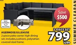 JYSK AGERMOSE/ULLEHUSE 2-piece patio corner high dining set offer