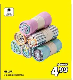 JYSK MELUR 6-pack dishcloths offer