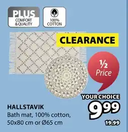 JYSK HALLSTAVIK Bath mat, 100% cotton offer