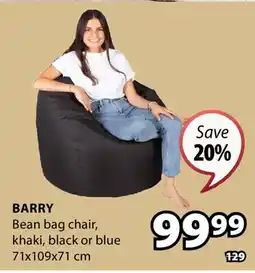 JYSK BARRY Bean bag chair, khaki, black blue offer