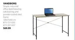 JYSK VANDBORG Simple, industrial office desk offer