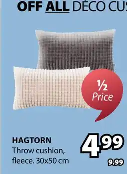 JYSK HAGTORN Throw cushion, fleece offer