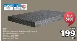 JYSK F20 Memory foam mattress Twin offer