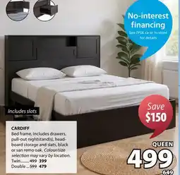 JYSK CARDIFF Bed frame, includes drawers offer