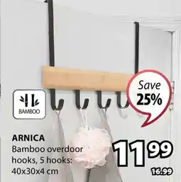 JYSK ARNICA Bamboo overdoor hooks offer