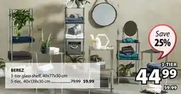 JYSK BEREZ 3-tier glass shelf offer