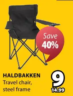 JYSK HALDBAKKEN Travel chair, steel frame offer