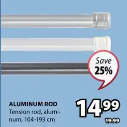 JYSK ALUMINUM ROD Tension rod, alumi- num offer