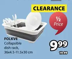 JYSK FOLKVE Collapsible dish rack offer