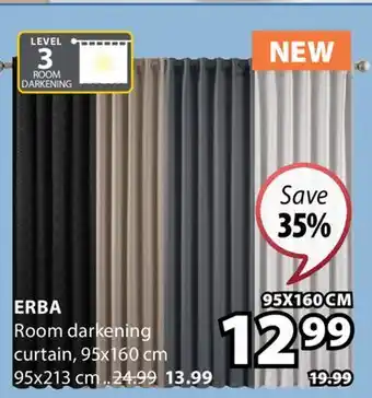 JYSK ERBA Room darkening curtain offer