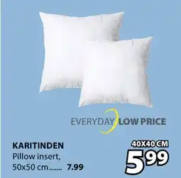 JYSK KARITINDEN Pillow insert offer