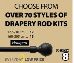 JYSK Hallgerd Drapery Rod Kits offer