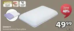 JYSK SERENITY Scented memory foam pillow offer