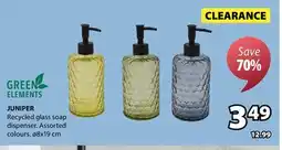JYSK JUNIPER Recycled glass soap dispenser offer