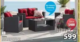 JYSK HAMBURG 4-piece conversation set, polyrattan woven steel frame offer