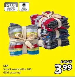 JYSK LEA 5-pack washcloths offer