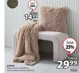 JYSK MYRFIOL Throw, faux fur offer