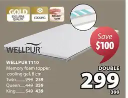 JYSK WELLPUR T110 Memory foam topper offer