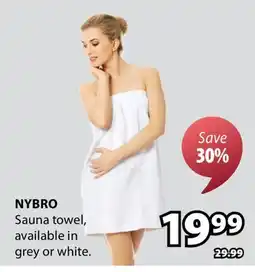 JYSK NYBRO Sauna towel offer