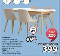 JYSK MARSTRAND Extendable dining table offer