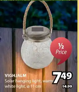 JYSK VIGHJALM Solar hanging light offer