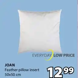 JYSK JOAN Feather pillow insert offer