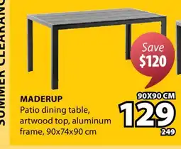 JYSK MADERUP Patio dining table offer