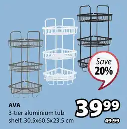 JYSK AVA 3-tier aluminium tub shelf offer