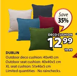 JYSK DUBLIN Outdoor deco cushion: 40x40 cm offer