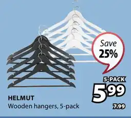 JYSK HELMUT Wooden hangers, 5-pack offer