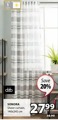 JYSK SONORA Sheer curtain offer